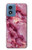 S3052 ピンクの大理石のグラフィックプリント Pink Marble Graphic Printed Motorola Moto G Play 4G (2024) バックケース、フリップケース・カバー
