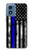 S3244 ブルーラインUSA Thin Blue Line USA Motorola Moto G Play 4G (2024) バックケース、フリップケース・カバー