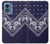 S3357 ネイビーブルーバンダナパターン Navy Blue Bandana Pattern Motorola Moto G Play 4G (2024) バックケース、フリップケース・カバー