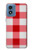 S3535 レッドギンガム Red Gingham Motorola Moto G Play 4G (2024) バックケース、フリップケース・カバー