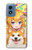 S3918 赤ちゃんコーギー犬コーギー女の子キャンディー Baby Corgi Dog Corgi Girl Candy Motorola Moto G Play 4G (2024) バックケース、フリップケース・カバー