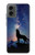 S3555 狼 Wolf Howling Million Star Motorola Moto G 5G (2024) バックケース、フリップケース・カバー
