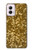 S3388 ゴールドラメグラフィックプリント Gold Glitter Graphic Print Motorola Moto G Power 5G (2024) バックケース、フリップケース・カバー