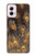 S3691 ゴールドピーコックフェザー Gold Peacock Feather Motorola Moto G Power 5G (2024) バックケース、フリップケース・カバー