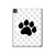 S2355 動物ポウあしあと Paw Foot Print iPad Pro 13 (2024,2025), Air 13 2026 タブレットケース