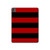 S2638 黒と赤のストライプ Black and Red Striped iPad Pro 13 (2024,2025), Air 13 2026 タブレットケース