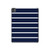 S2767 ネイビーホワイトストライプ Navy White Striped iPad Pro 13 (2024,2025), Air 13 2026 タブレットケース