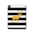 S2794 黒と白のストライプ 金の鹿 Black and White Striped Deer Gold Sparkles iPad Pro 13 (2024) タブレットケース