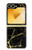 S2896 ゴールドマーブルグラフィックプリント Gold Marble Graphic Printed Samsung Galaxy Z Flip 6, Flip 7 FE バックケース、フリップケース・カバー