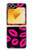 S2933 ピンクの唇のキス Pink Lips Kisses on Black Samsung Galaxy Z Flip 6, Flip 7 FE バックケース、フリップケース・カバー