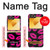 S2933 ピンクの唇のキス Pink Lips Kisses on Black Samsung Galaxy Z Flip 6 バックケース、フリップケース・カバー
