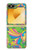 S3273 フラワーラインアートパターン Flower Line Art Pattern Samsung Galaxy Z Flip 6, Flip 7 FE バックケース、フリップケース・カバー