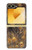 S3691 ゴールドピーコックフェザー Gold Peacock Feather Samsung Galaxy Z Flip 6, Flip 7 FE バックケース、フリップケース・カバー