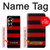 S2638 黒と赤のストライプ Black and Red Striped Samsung Galaxy Z Fold 6 バックケース、フリップケース・カバー