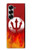 S2803 火災レッドデビル槍シンボル Fire Red Devil Spear Symbol Samsung Galaxy Z Fold 6 バックケース、フリップケース・カバー