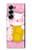 S3025 招き猫 Pink Maneki Neko Lucky Cat Samsung Galaxy Z Fold 6 バックケース、フリップケース・カバー
