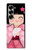 S3042 雛人形 着物桜 Japan Girl Hina Doll Kimono Sakura Samsung Galaxy Z Fold 6 バックケース、フリップケース・カバー
