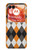 S3421 黒 オレンジ 白 アーガイルプラッド Black Orange White Argyle Plaid Motorola Razr 50 バックケース、フリップケース・カバー