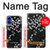 S2544 黒花柄の着物 Japanese Kimono Style Black Flower Pattern iPhone 16 バックケース、フリップケース・カバー