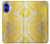 S2713 黄蛇の皮膚 グラフィックプリント Yellow Snake Skin Graphic Printed iPhone 16 バックケース、フリップケース・カバー