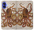 S2801 ヴィンテージタコ Vintage Octopus iPhone 16 バックケース、フリップケース・カバー