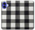 S2842 ブラックとホワイトバッファローチェック柄 Black and White Buffalo Check Pattern iPhone 16 バックケース、フリップケース・カバー