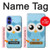 S3029 かわいい青いフクロウ Cute Blue Owl iPhone 16 バックケース、フリップケース・カバー