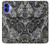 S3251 バティックパターン Batik Flower Pattern iPhone 16 バックケース、フリップケース・カバー