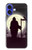 S3262 恐るべき 夜の月 墓地 Grim Reaper Night Moon Cemetery iPhone 16 バックケース、フリップケース・カバー