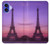 S3447 エッフェルパリの夕日 Eiffel Paris Sunset iPhone 16 バックケース、フリップケース・カバー