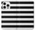 S1596 黒と白のストライプ Black and White Striped iPhone 16 pro バックケース、フリップケース・カバー