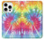 S1697 絞り染め カラフルなグラフィックプリント Tie Dye Colorful Graphic Printed iPhone 16 pro バックケース、フリップケース・カバー