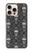 S2371 スカルヴィンテージモノクロのパターン Skull Vintage Monochrome Pattern iPhone 16 pro バックケース、フリップケース・カバー