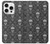 S2371 スカルヴィンテージモノクロのパターン Skull Vintage Monochrome Pattern iPhone 16 pro バックケース、フリップケース・カバー