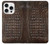 S2850 アリゲータースキングラフィック Brown Skin Alligator Graphic Printed iPhone 16 pro バックケース、フリップケース・カバー