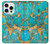 S2906 アクアターコイズ宝石グラフィックプリント Aqua Turquoise Stone iPhone 16 pro バックケース、フリップケース・カバー