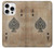S2928 ヴィンテージスペードのエースカード Vintage Spades Ace Card iPhone 16 pro バックケース、フリップケース・カバー