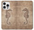 S3214 タツノオトシゴスケルトン化石 Seahorse Skeleton Fossil iPhone 16 pro バックケース、フリップケース・カバー