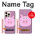 S3269 豚の漫画 Pig Cartoon iPhone 16 pro バックケース、フリップケース・カバー