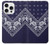 S3357 ネイビーブルーバンダナパターン Navy Blue Bandana Pattern iPhone 16 pro バックケース、フリップケース・カバー