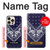 S3357 ネイビーブルーバンダナパターン Navy Blue Bandana Pattern iPhone 16 pro バックケース、フリップケース・カバー