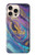 S3676 カラフルな抽象的な大理石の石 Colorful Abstract Marble Stone iPhone 16 pro バックケース、フリップケース・カバー