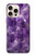 S3713 パープルクォーツアメジストグラフィックプリント Purple Quartz Amethyst Graphic Printed iPhone 16 pro バックケース、フリップケース・カバー