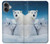 S0285 北極熊 北極 Polar Bear Family Arctic iPhone 16 plus バックケース、フリップケース・カバー