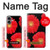 S2478 赤デイジーの花 Red Daisy flower iPhone 16 plus バックケース、フリップケース・カバー