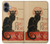 S2739 チャットノワール 黒猫 ヴィンテージ Chat Noir Black Cat Vintage iPhone 16 plus バックケース、フリップケース・カバー