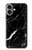 S2895 ブラックマーブルグラフィックプリント Black Marble Graphic Printed iPhone 16 plus バックケース、フリップケース・カバー