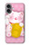 S3025 招き猫 Pink Maneki Neko Lucky Cat iPhone 16 plus バックケース、フリップケース・カバー