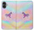 S3203 レインボーユニコーン Rainbow Unicorn iPhone 16 plus バックケース、フリップケース・カバー