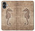 S3214 タツノオトシゴスケルトン化石 Seahorse Skeleton Fossil iPhone 16 plus バックケース、フリップケース・カバー